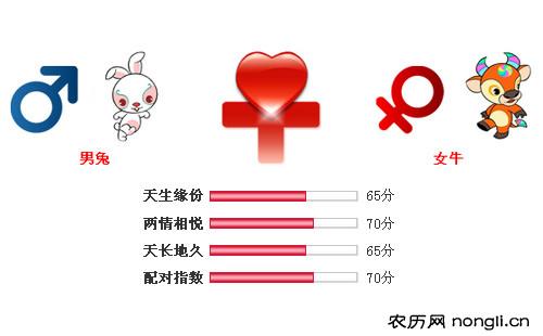 男属兔和女属牛相配吗